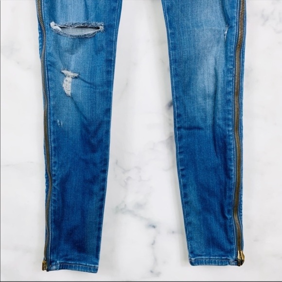 Hudson Crop Sid Zipper Super Skinny Jeans - Picture 3 of 8